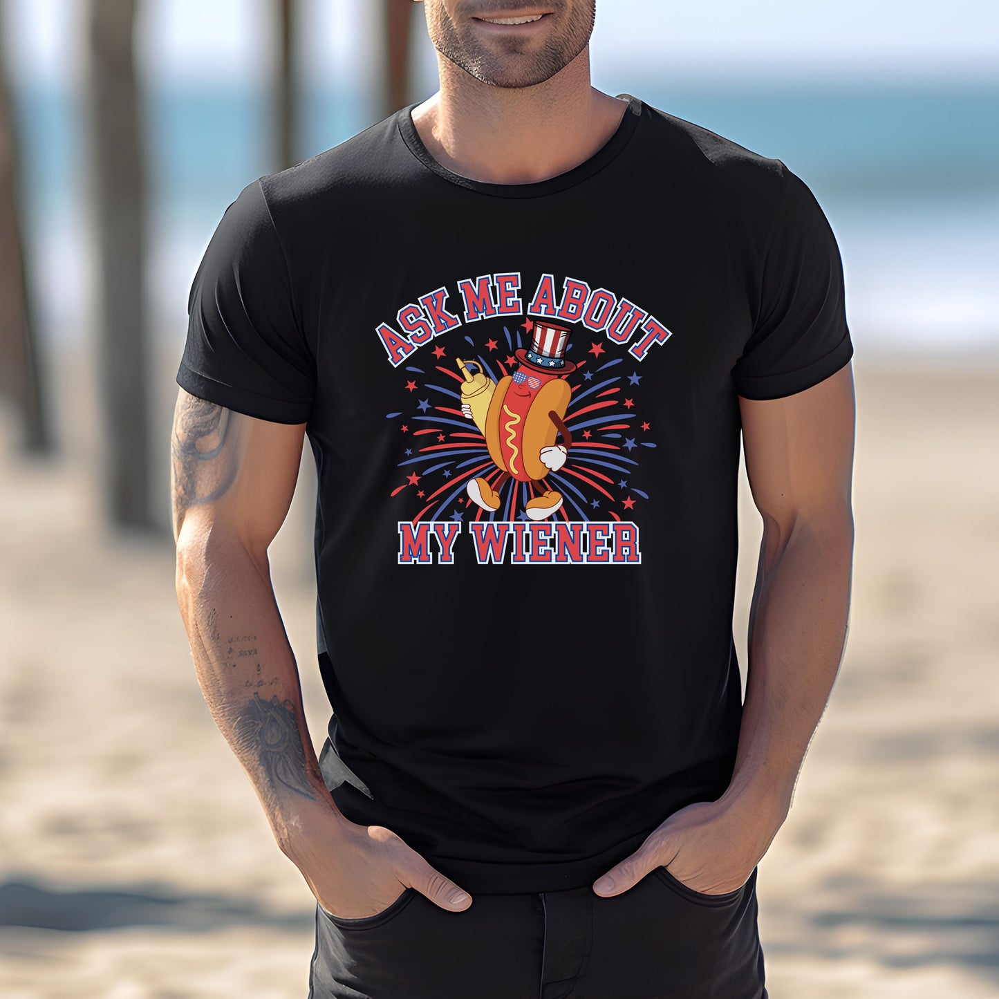 Ask Me About My Wiener | Unisex Jersey Short Sleeve Tee