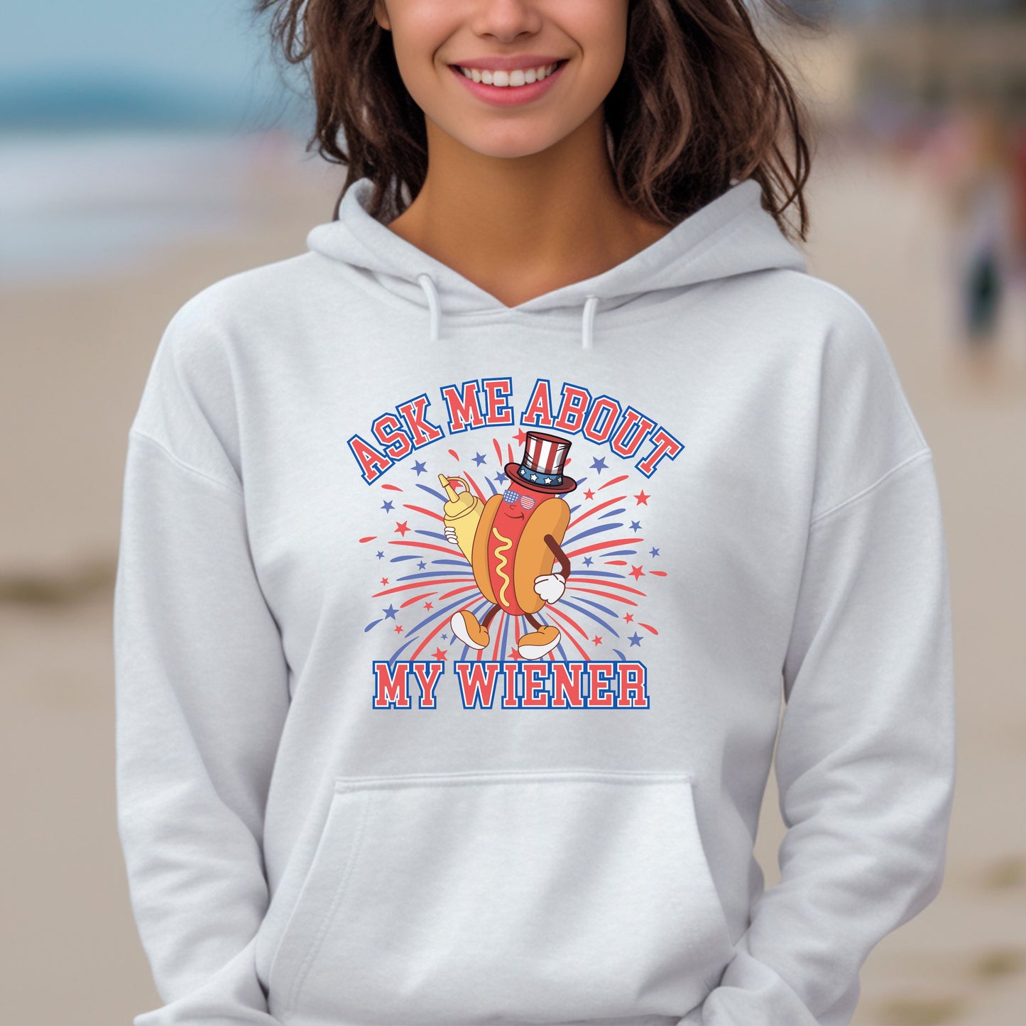 Ask Me About My Wiener | Unisex Hooded Sweatshirt