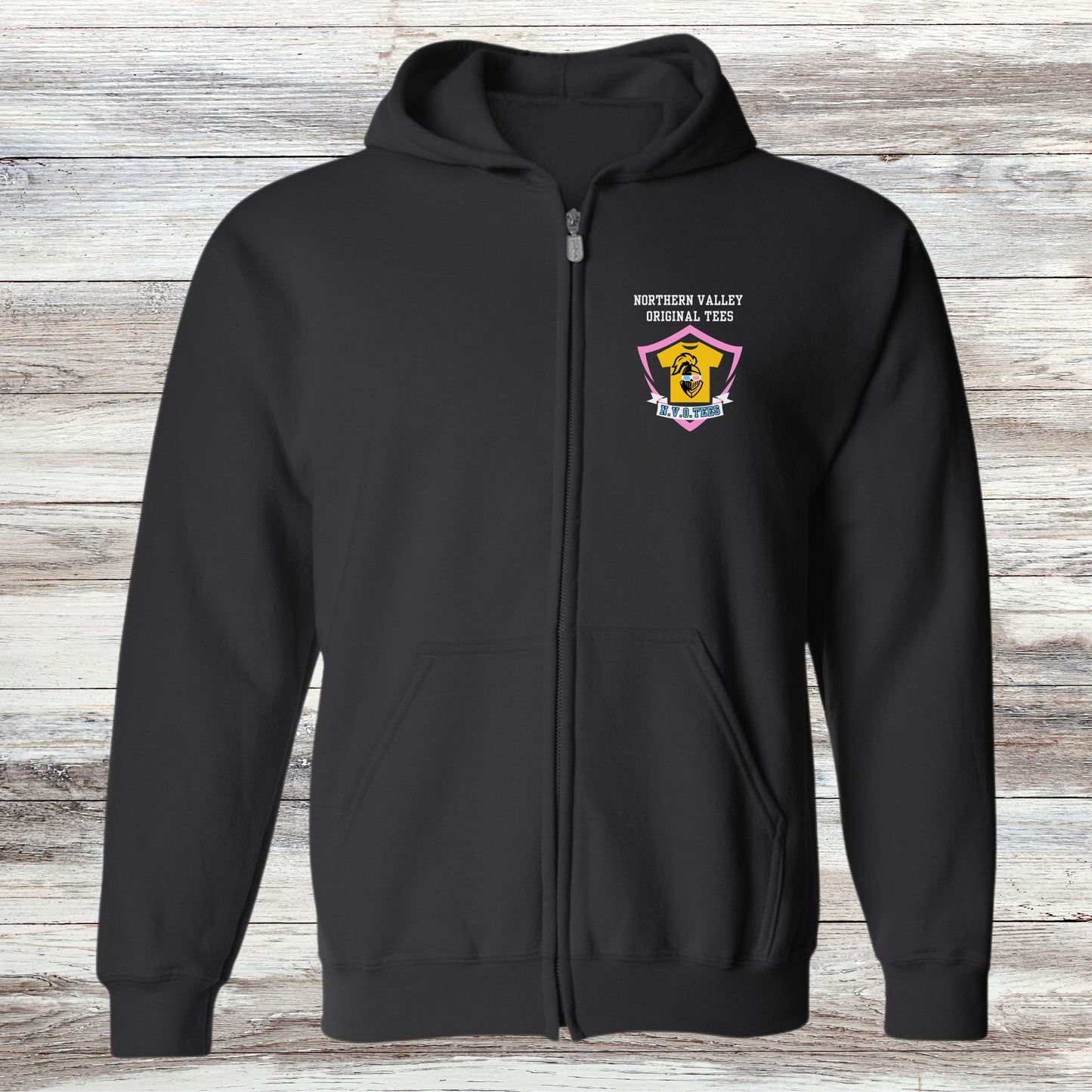 NVOTees Branded | Unisex Full Zip Hooded Sweatshirt