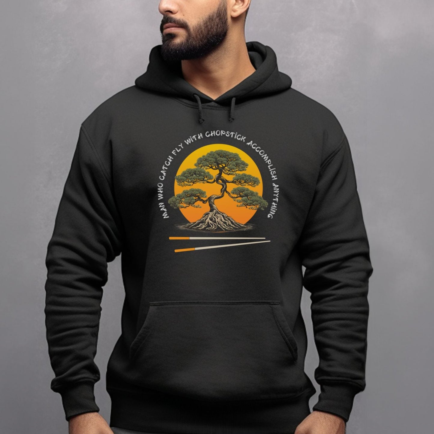 Man Who Catch Fly With Chopstick | Unisex Hooded Sweatshirt