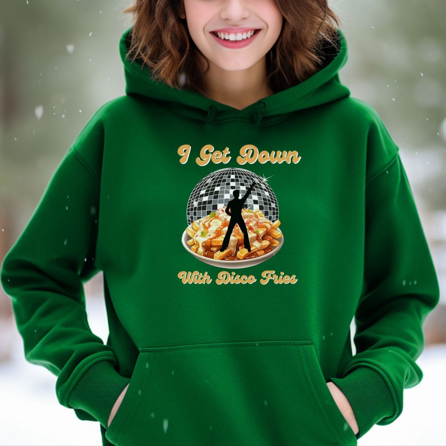 I Get Down with Disco Fries | Unisex Hooded Sweatshirt