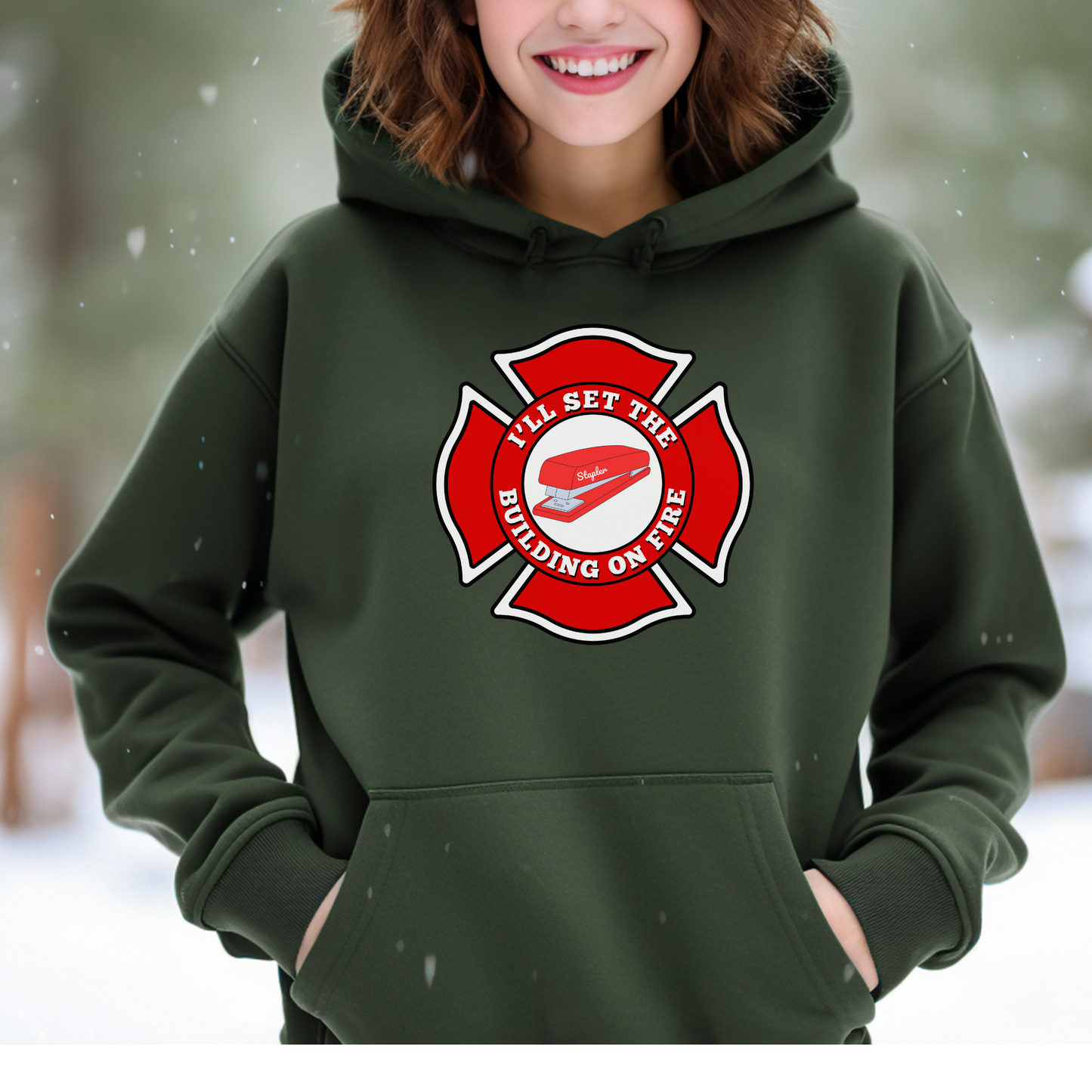 I'll Set the Building On Fire | Unisex Hooded Sweatshirt