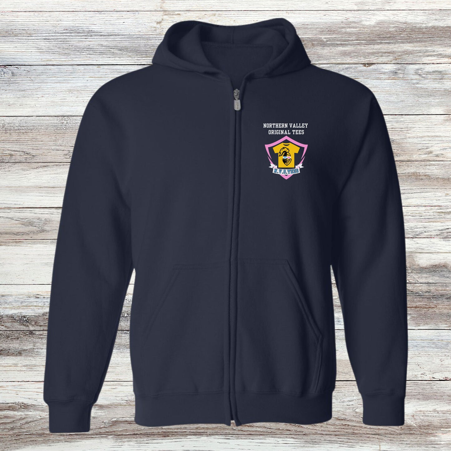 NVOTees Branded | Unisex Full Zip Hooded Sweatshirt