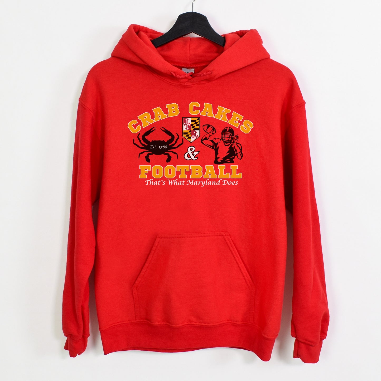 Crab Cakes & Football | Unisex Hooded Sweatshirt