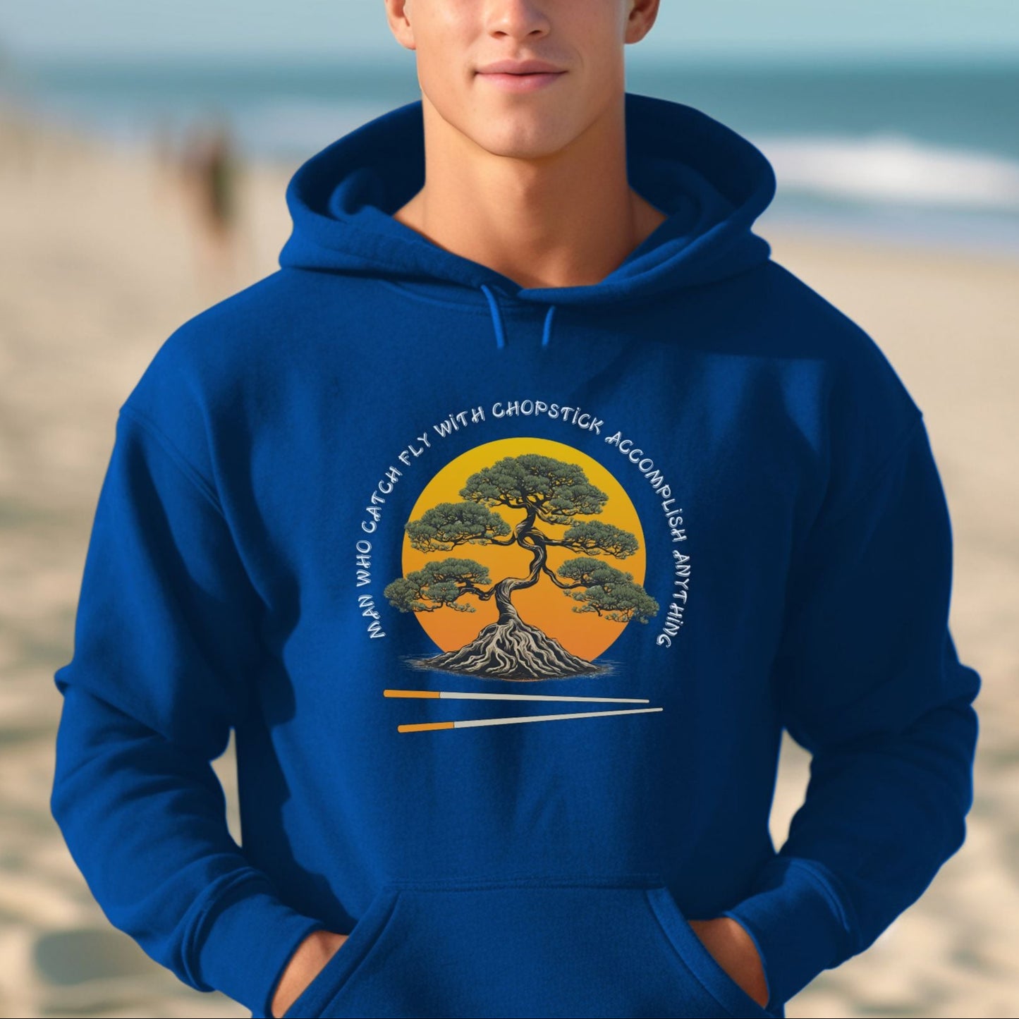 Man Who Catch Fly With Chopstick | Unisex Hooded Sweatshirt