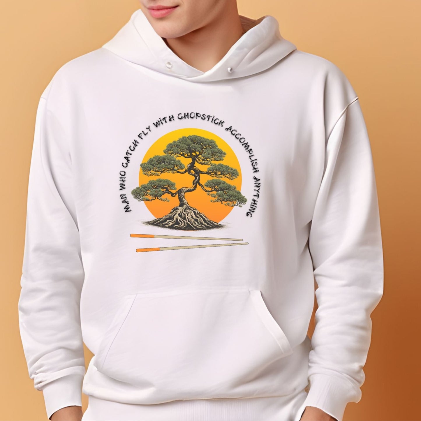 Man Who Catch Fly With Chopstick | Unisex Hooded Sweatshirt