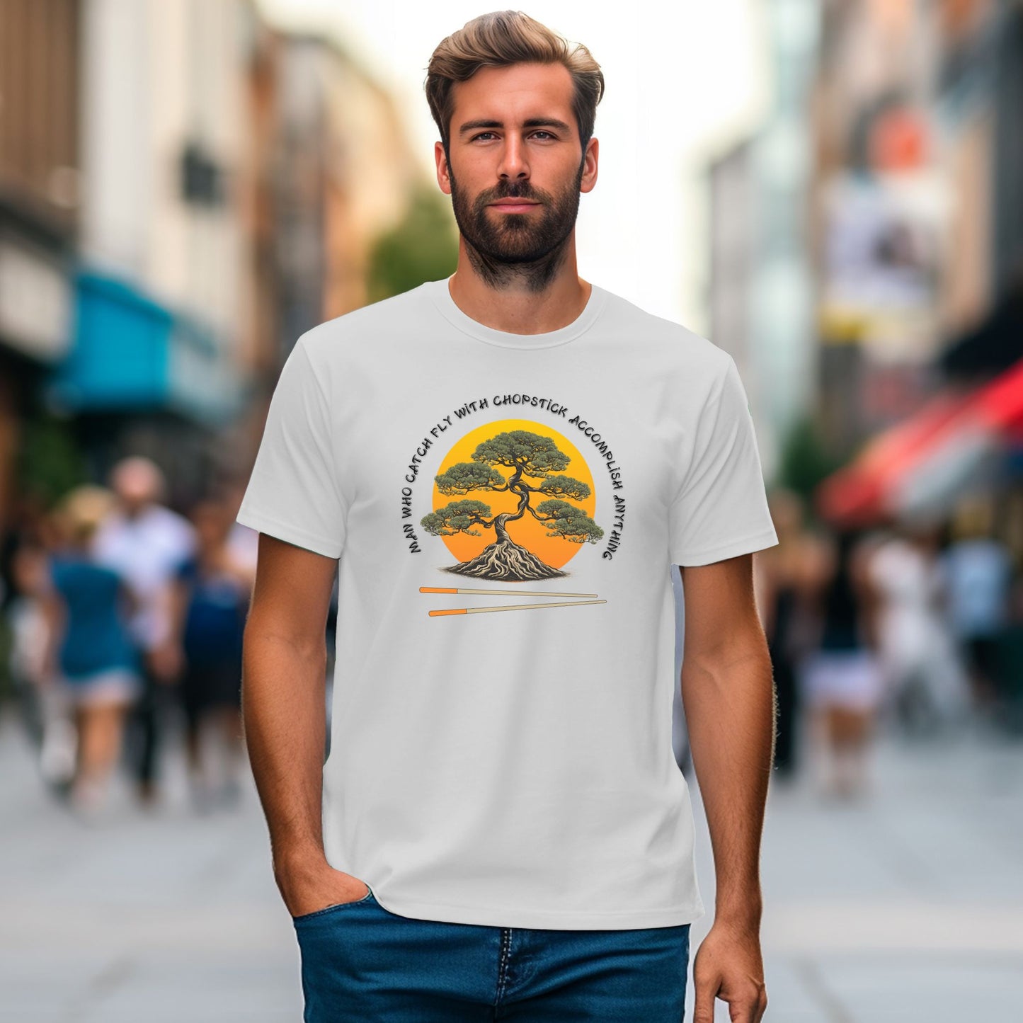 Man Who Catch Fly With Chopstick | Unisex Jersey Short Sleeve Tee